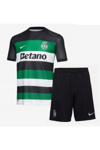 Sporting CP Babytruitje Thuis tenue Kind 2024-25 Korte Mouw (+ Korte broeken)